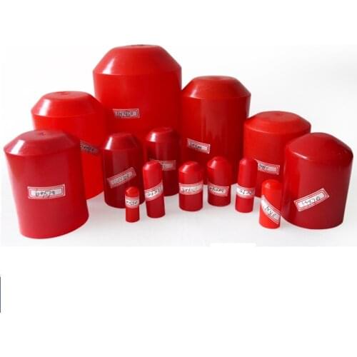 8 mm - 130 mm Heat Shrink End Caps 2:1 Ratio Adhesive Glue Lined Cap 35KV Red