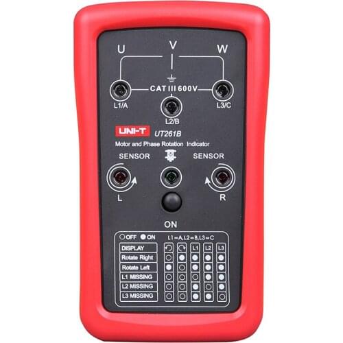 UNI-T UT261B Phase Sequence and Motor Rotation Indicatiors Phase Sequence Missing Phase Motor Rotation