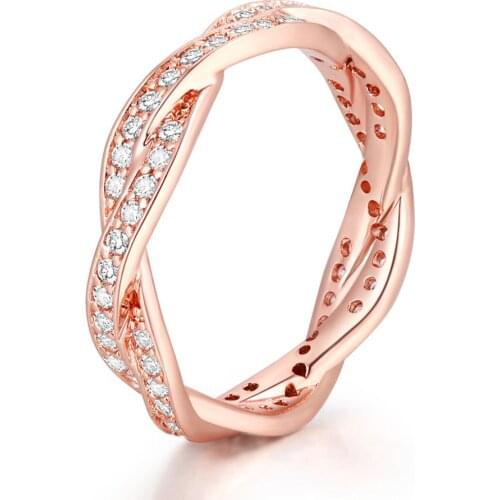 Rose Gold Collection Twist of Fate Ring Woman Rings For Jewelry Making 925 Original Silver Jewelry Make Up Woman Gift Ring