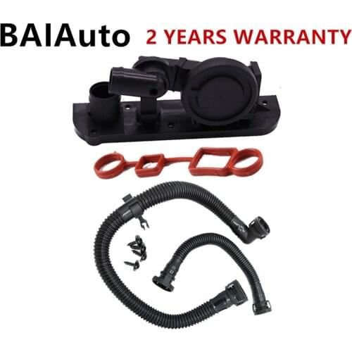 06F103483E PCV Crankcase Breather Pressure Valve Seperator + Hose Set For Audi A1 A3 A4 For VW Jetta Golf Passat Eos 06F129101F