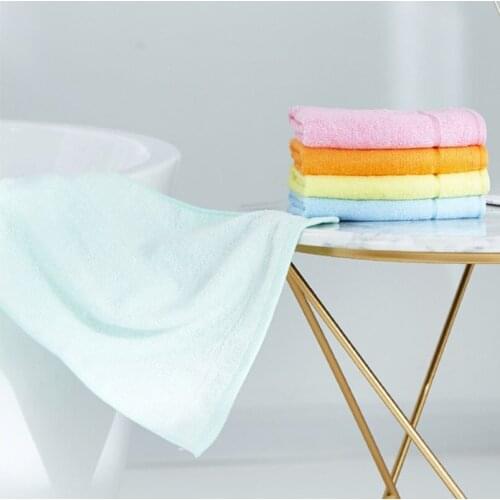 5Pcs Color bamboo fiber face towel hand towel for Soft Water Discharge Makeup Towel 27 * 48 Daily At Home
