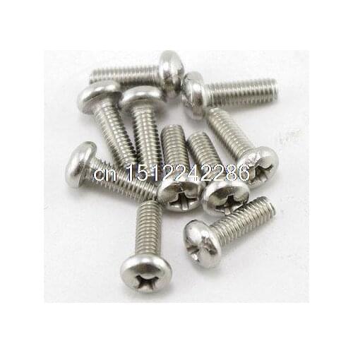 50 Metric M6 12mm Stainless steel Cross Recessed Pan Head Screws