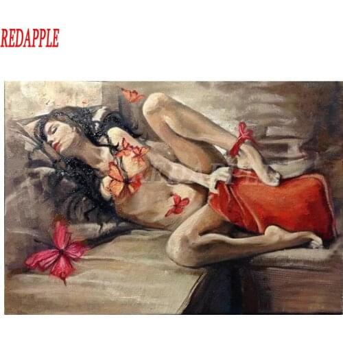 Almaznaya,Full,Diamond Embroidery,Sexy,beauty,portrait,5D DIY Diamond Painting,Stitch Cross,3D,butterfly,Diamond Mosaic,pattern