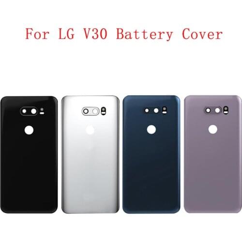 Battery Cover Rear Door Housing Back Case For LG V30 Battery Cover Camera Frame Lens with Logo