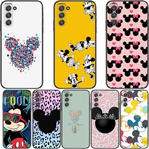 Disney Mouse Minnie and Mickey Shape Phone cover hull For SamSung Galaxy S8 S9 S10E S20 S21 S5 S30 Plus S20 fe 5G Lite Ultra bla