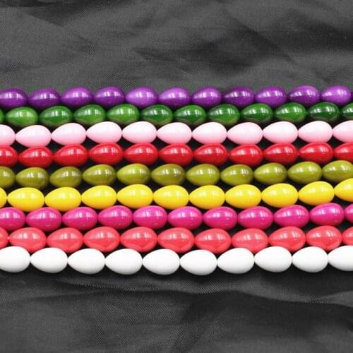 DIY Accessories Multi Baking Paint Glass Loose Beads Waterdrop Varnish Shell Plastic Candy Color Jewelry Making Finding 15" A874