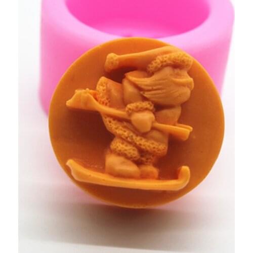 C424 soap mold/handmade soap mold/silicone mold/soap die/silica gel soap die sled Santa Claus