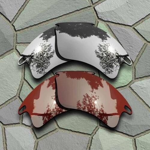 Chrome&Bronze Brown Sunglasses Polarized Replacement Lenses for Oakley Fast Jacket XL