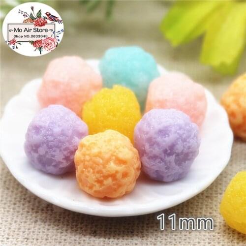 Macarons icing candy 20PCS 11mm Resin Flatback Cabochon Miniature Food Art Supply Decoration Charm Craft