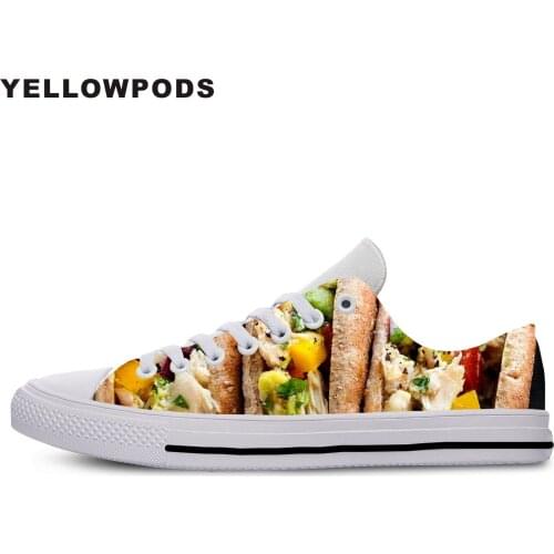 Mens Shoes Casual New Fashion Donut Hambourgers Printed Women/men Casual Lightweight Shoes Customized White Brand Shoes