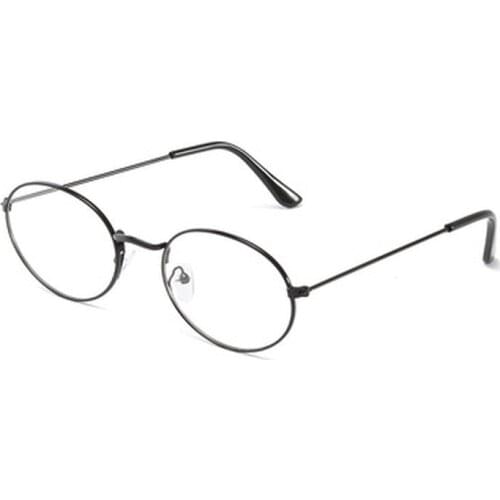 Retro Fashion All-match Round Glasses Metal Myopia Spectacles for Men Women Eyewear Eyeglasses Frame Plane mirror Diopter 0