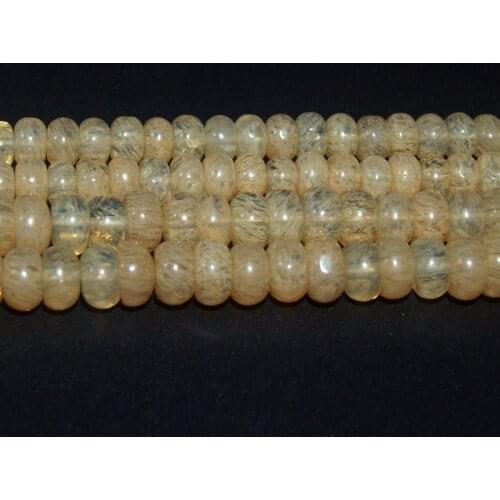 Wholesale 6 8 MM Natural Stone Watermelon Rutilate Crystal Glass Spacer Rondelle Beads For Jewelry Making DIY Bracelet Necklace