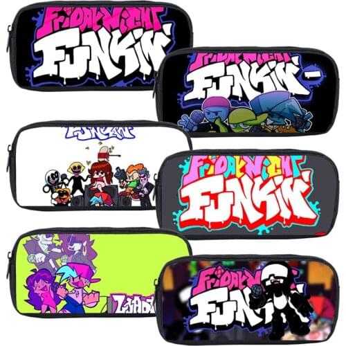 Hot Game 3D Anime Friday Night Funkin Cosmetic Cases Makeup Box Bags Pencil Case School Supplies Stationery Zipper Storage Pouch