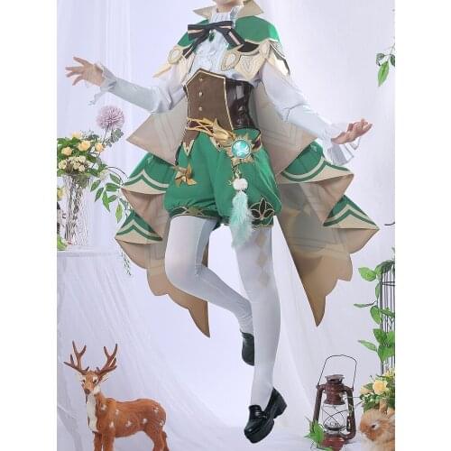 STOCK Hot Game Genshin Impact Venti Cosplay Costume Amine Costume Custom-made Sizes S-XL 2021 New
