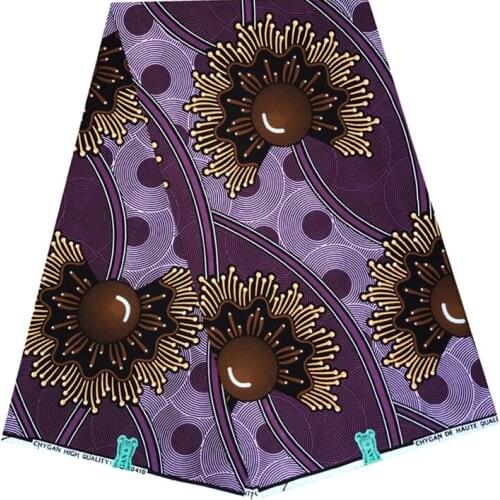 Real African Wax Dye Printed Cotton Fabric 100%High Quality Ankara Style Wedding Dress Material For Sewing By The Yards R-V 4-79