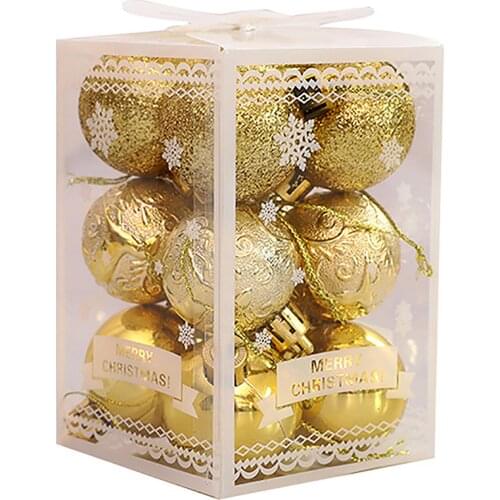 Christmas Ball Ornaments Plastics Party Wedding 9 Colors For Gift High-quality Optional Plastic Decoration Pendants