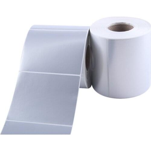 Silver PET Label Sticker 100*70mm 500pcs/Roll Thermal Transfer Waterproof Tearproof Oilproof Barcode Label