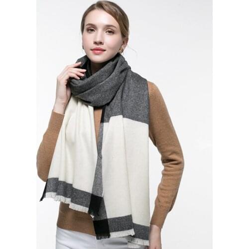 Winter 100% Cashmere Scarf Women Fashion Shawls and Wraps Ladies Fine Pashmina Echarpe Warm Pure Cashmere Scarves Foulard Femme