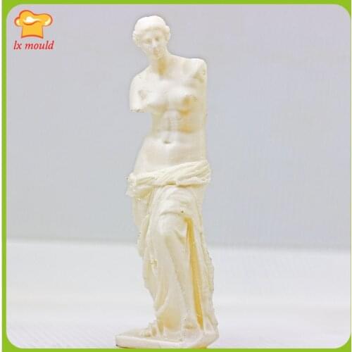 14CM Venus Full Body Statue Silicone Molds Small Portrait Decoration Plaster Candle Soap Resin Mould
