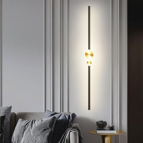 Modern LED Long Strip Wall Lamp Bedroom Bedside Lamp Living Room Background Wall Decoration Lamp Aisle Home Lighting Wall Light