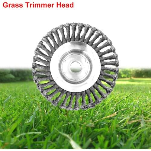 Steel Wire Wheel Garden Weed Brush Lawn Mower Grass Eater Trimmer Brush Cutter Tools Garden Grass Trimmer Head Weed Brush