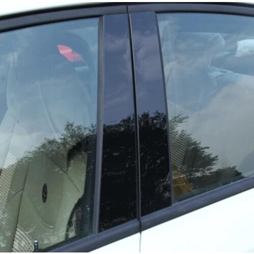 Brightly PC Window Middle Pillar Decorated Cover Plate Car styling For Toyota RAV4 Corolla Rezi Mark Vios Levin Car accessories