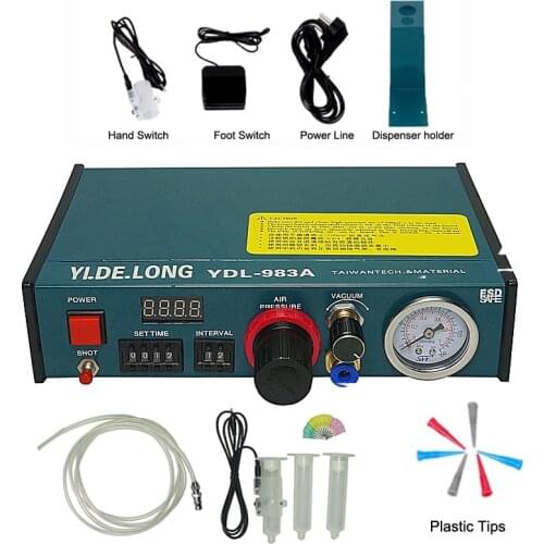 YDL-983A Auto Glue Dispenser Solder Paste Liquid Controller Dropper Fluid dispenser 220V 110V