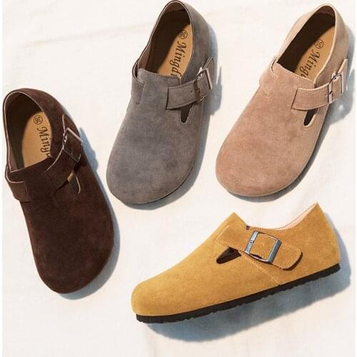 2020 New Genuine Leather Mori Girl Style Flats Shoes Woman High Quality Retro Flat Shoes Ladies