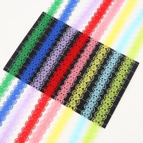 1M Latest Green Lace Fabric Guipure 1.5cm Blue Lace Curtain Ribbon Trim Fabric Laces Sewing Trimmings Clothing dentelle LA58