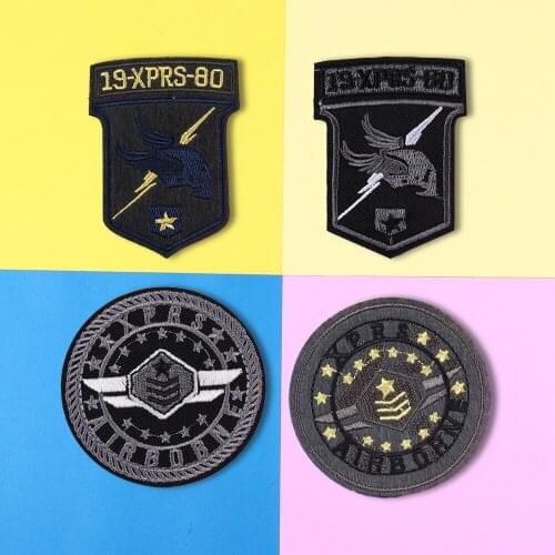 1PCS Army epaulet Animal Hawk Patches Iron On Appliques 3D Diy Badges Childrens T-shirt Clothing accessories