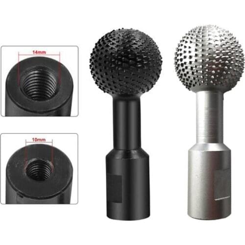 10/14mm Spherical Wood Groove Carving Tool Rotary File Ball-shape Milling Cutter Angle Wood Carving File Rasp Drill Bits