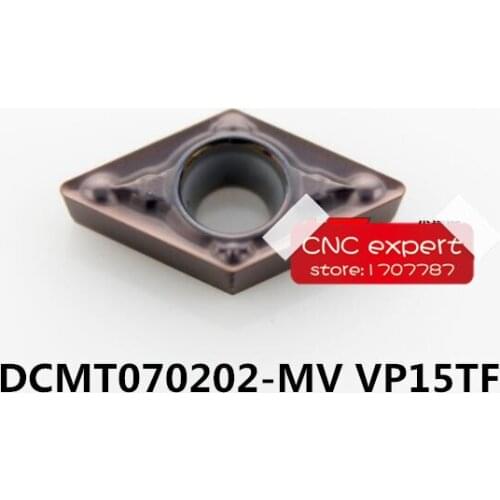 10PCS DCMT070202-MV VP15TF/DCMT070204-MV VP15TF/DCMT070208-MV VP15TF. cutting blade,Suitable for SDJCR SDUCR Series Lathe Tool