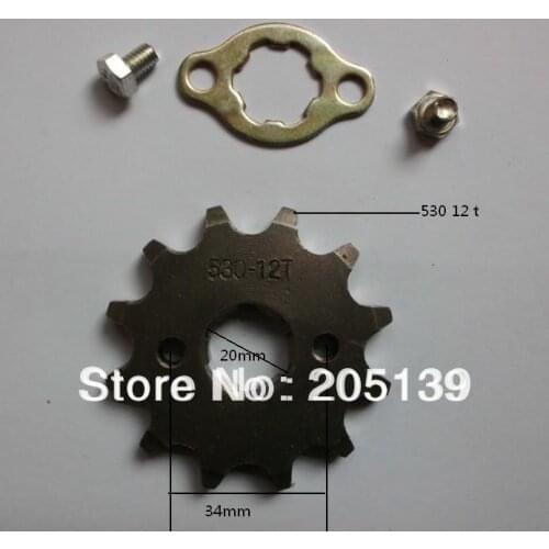 12t 20MM ENGINES sprocket tandwiel FOR 530 CHAIN motorcycle reverse gearbox go kart karting quad MOTO PIT dirt ATV parts bike