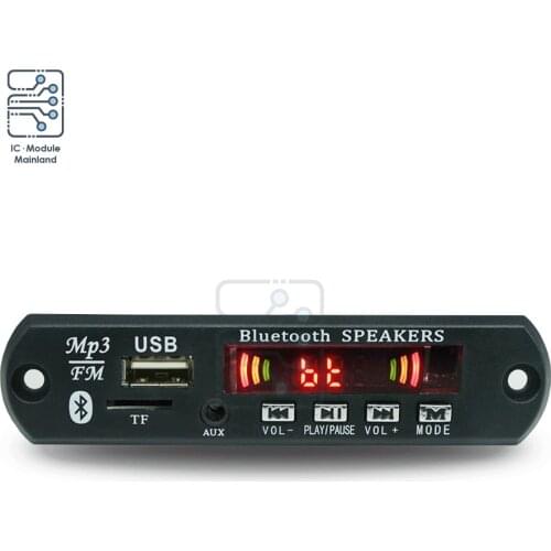 DC 12V Car TF Card Version 2x15W MP3 Decoding Board Module Bluetooth 5.0 Music Speaker USB FM Remote Power Amplifier Board