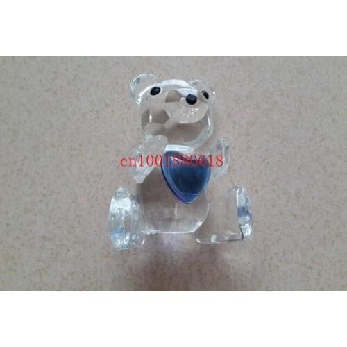 Fedex DHL Shipping Free Crystal Collection Bear Figurines Boy Baby Birthday Gift Favors,100pcs/lot