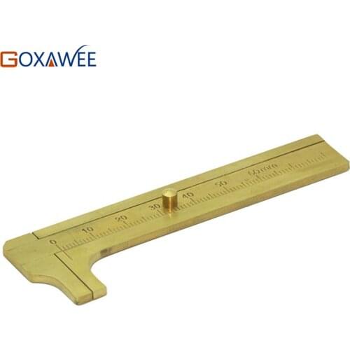 GOXAWEE Mini Sliding DIY Vernier Caliper Metal Brass Sliding Gauge Ruler MICROMETER Measurement Tool 0-60mm 0-80mm