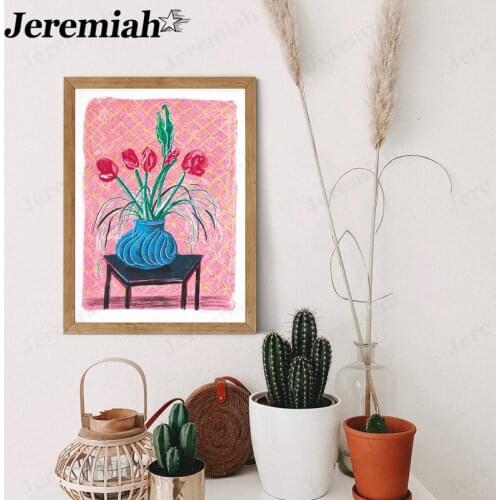 Classical Vase Canvas Poster Abstract Plant Painting Picture Print Wall Art Nordic Living Room Decoration