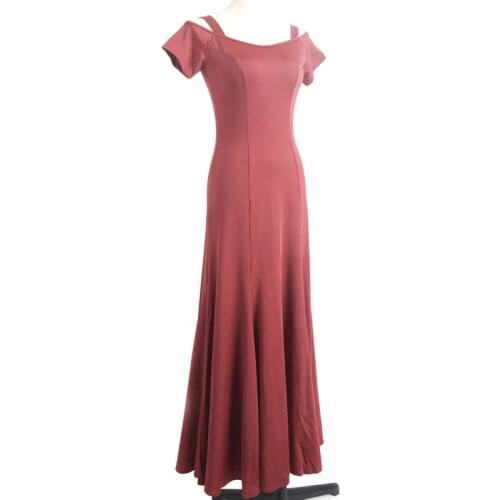 Red Adult Modern Dance Costumes Women Ballroom Dance Dresses Standard Ballroom Dancing Clothe Competition Standard Dance Dress