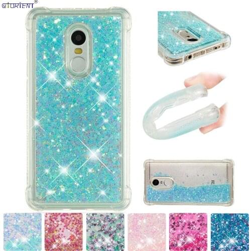 For Xiaomi Redmi Note 4X 4 X Cute Glitter Case Xiomi Xaomi Red Mi Note4 Note4X Bling Liquid Quicksand Soft Silicone Bumper Cover