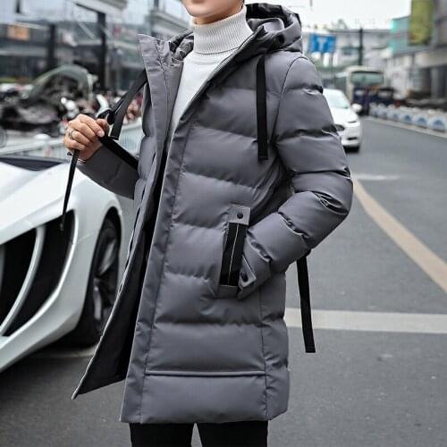 2019 Autumn Winter Mens Long Jacket Parkas Men Warm Casual Parka Coat Medium-Long WaterProof Thickening Hat Jacket Parka Men