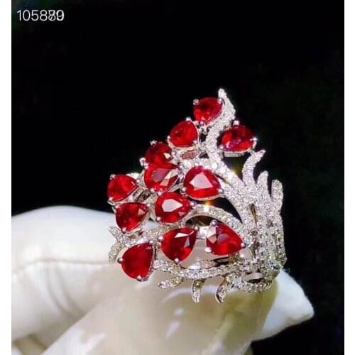 New Arrival Natural And Real Ruby ring Free shipping ruby 925 sterling silver Fine handworked jewelry Finger rings Gem
