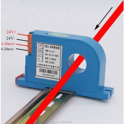 20A/30A/50A/100A/200A Single-phase AC Current Transmitter Monophase Electric Current Transducer Transmitter Jy7 21 Dropship