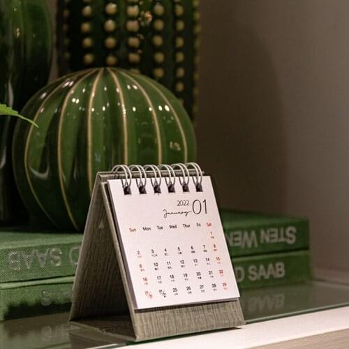 2022 Simple Desk Calendar Minimalist Space Series Ins Dual Daily Schedule Table Planner Yearly Organizer Office School Supplies