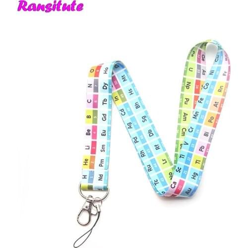 Ransitute R416 The Periodic Table Keys ID Card Gym Mobile Phone Straps USB Badge Holder DIY Phone Hang Rope Lanyard