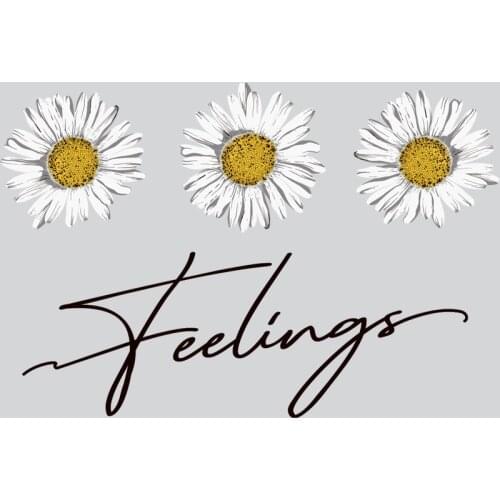 Colorful Daisy Iron-on Transfers Patches For Clothing Vinyl Thermo Stickers Applique Diy Thermal Patches Stripes On Clothes Set