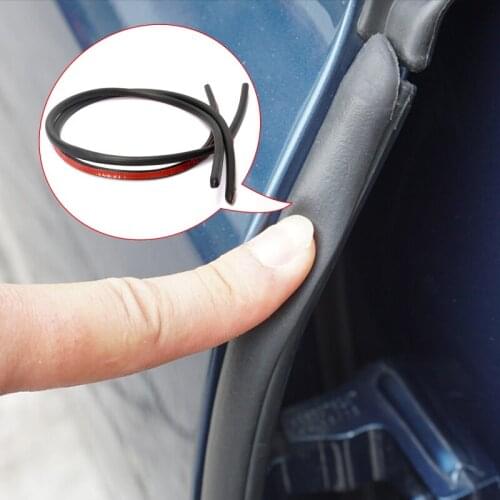 2pcs For B Pillar Rubber Stickers Car Styling Moulding Soundproof Door Edge Sealing Strip Waterproof Exterior Auto Accessories