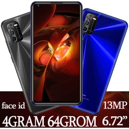 6.72inch 64G ROM Global Smartphones 7A Pro 4G RAM 8MP+13MP Front/Back Camera Cheap Android Mobile Phones Celuares Face Unlocked