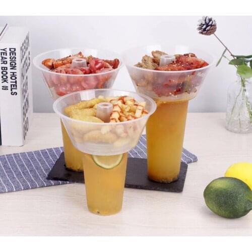 50pcs Net red snack bowls Valentines Day couple favors drinking pastry cup cinema football match party plastic cup large plate