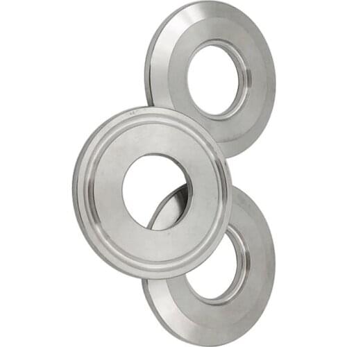 Blind Cover Tri Clamp End Cap with Central Hole 19mm-114mm Sanitary 304 Stainless Steel Quick Opening Blind Disk Pipe Fitting