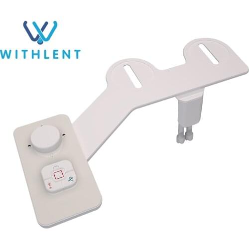 WITHLENT Bidet Attachment Ultra-Slim Toilet Seat Attachment Dual Nozzle Bidet Adjustable Water Pressure Non-Electric Ass Sprayer